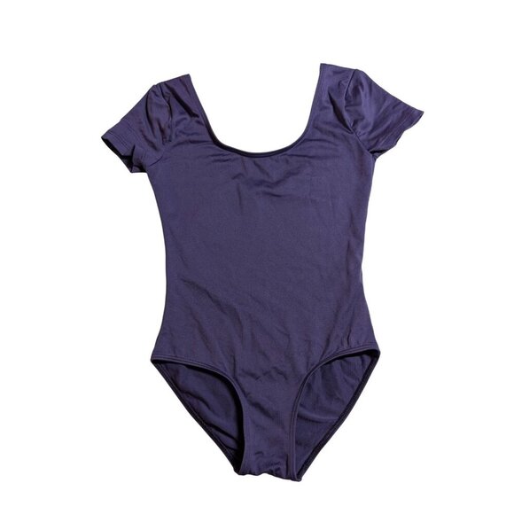 Ballet Rosa Leotard Haline Purple Short Sleeve Dance Recital Girls Size 12A - Picture 1 of 11